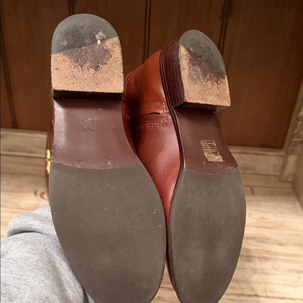 Tory Burch Brown Leather Riding Boots - Picture 4 of 7